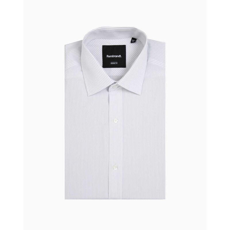 Rembrandt London Light Grey Stripe Shirt image number 2